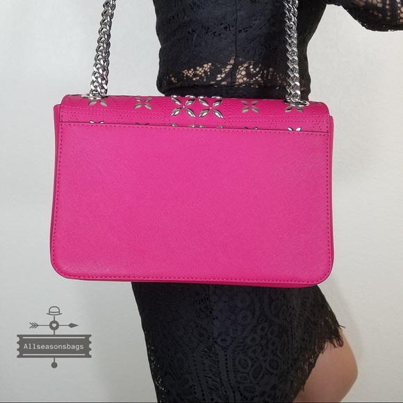 NWT Michael Kors studded leather medium flap bag - Picture 3 of 7